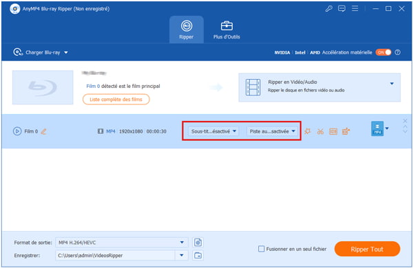 Modifier une piste audio ou des sous-titres