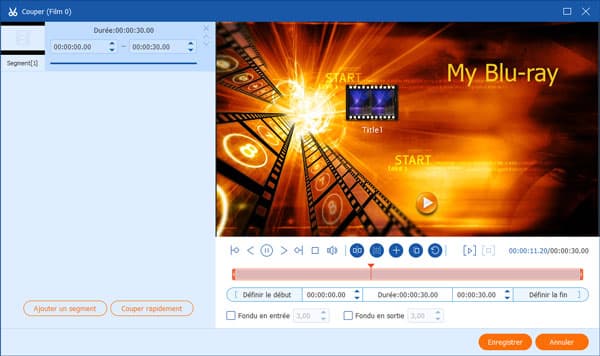 Couper la vidéo Blu-ray