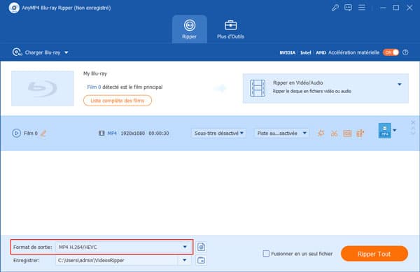 Sélectionner le dossier de sortie