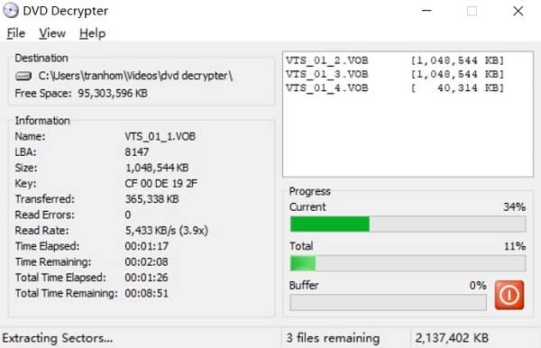 Dupliquer un DVD protégé avec DVD Decrypter