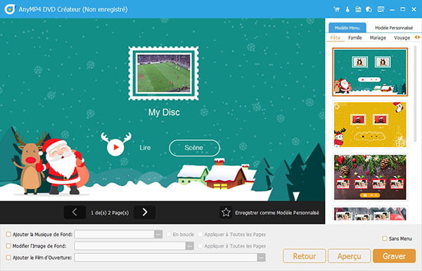Définir et personnaliser le menu