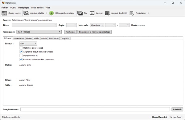 Ripper DVD avec HandBrake
