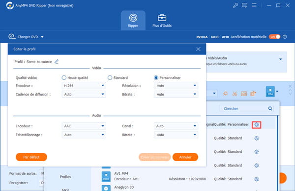 Ajuster les paramètres