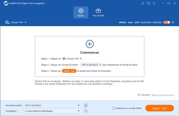 Charger le DVD à Extraire