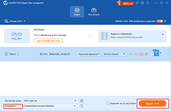 Cliquer sur Ripper Tout