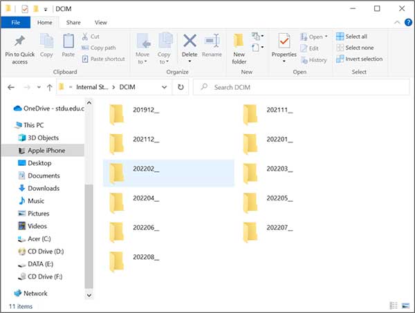 Transférer les photos d'iPad vers Windows 10