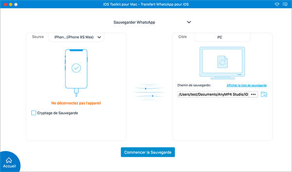 Brancher l'appareil iOS à Mac