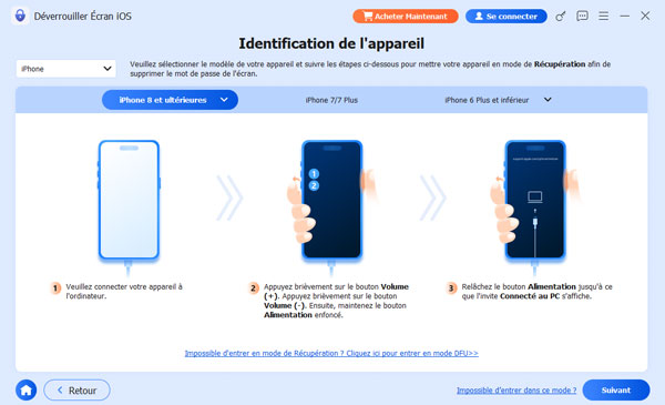 Connecter l'appareil à l'ordinateur