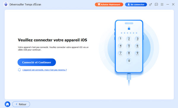 Choisir le mode Déverrouiller Temps d'Écran