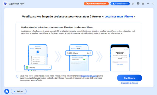 Désactiver Localiser mon iPhone