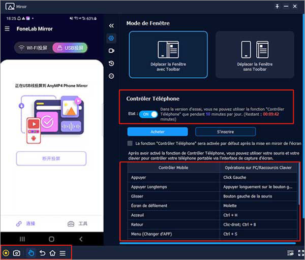Envoyer un SMS par ordinateur avec AnyMP4 Phone Mirror