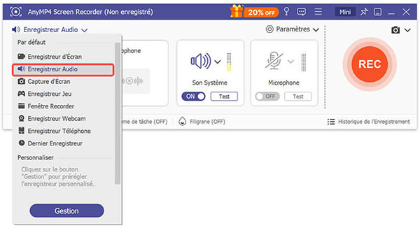 Choisir l’Enregistreur Audio