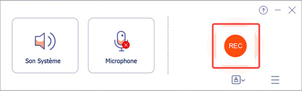 Cliquer sur le bouton REC pour commencer l’enregistrement
