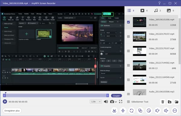 Enregistrer WFP en MP4