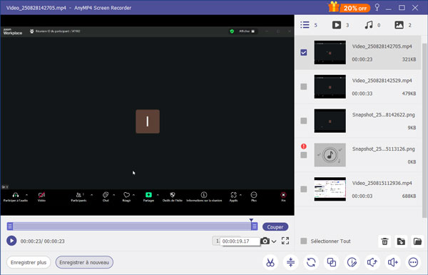 Enregistrer la réunion Zoom