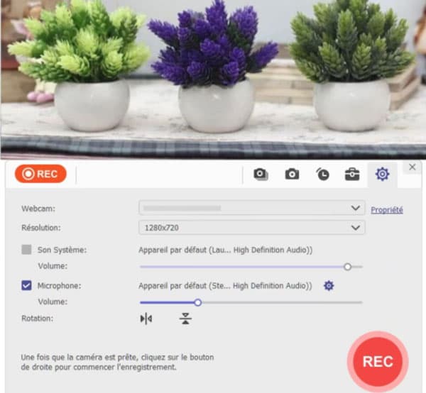 Enregistrer la vidéo de webcam