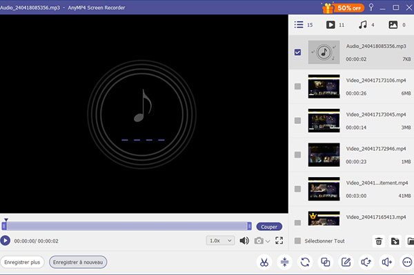 Sauvegarder l'enregistrement de la conversation