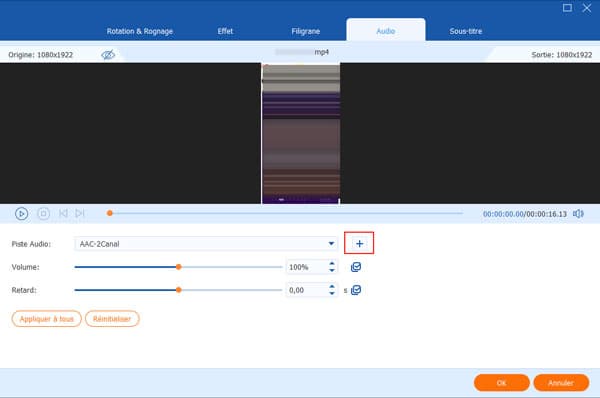 Ajuster ou ajouter l'audio