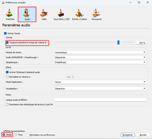 Préféfences Simples