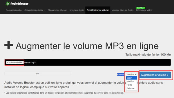 Choisir un fichier MP3