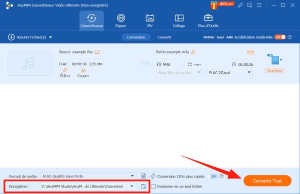 Lancer la conversion
