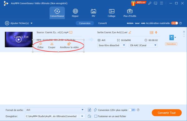 Ouvrir les outils d’édition