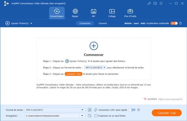 L'interface de Convertisseur Vidéo Ultimate