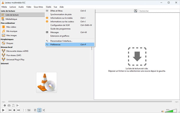 Augmenter le volume MP3 avec VLC