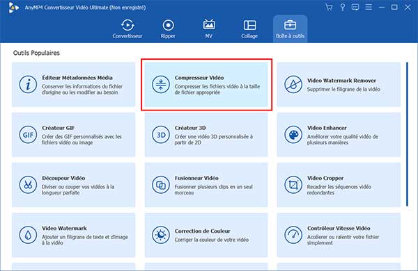 Ouvrez l'outil Compresseur Vidéo