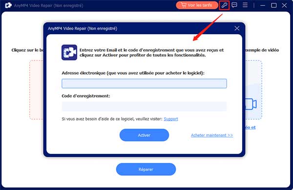 Enregistrer le produit