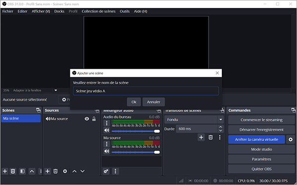 Ajouter une nouvelle scène