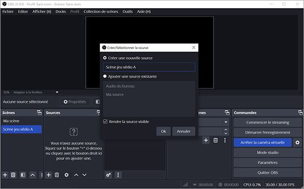 Ajouter une nouvelle source