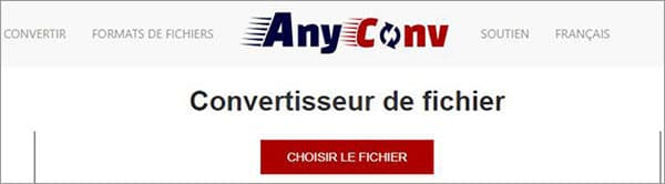 Convertir AVI en DivX en ligne avec AnyConv