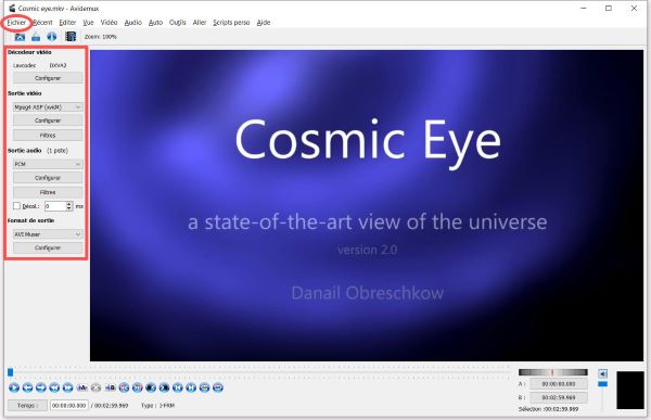Convertir MKV en AVI avec Avidemux