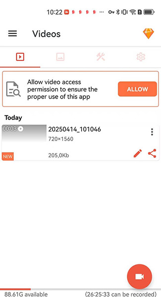 L’application AZ Screen Recorder