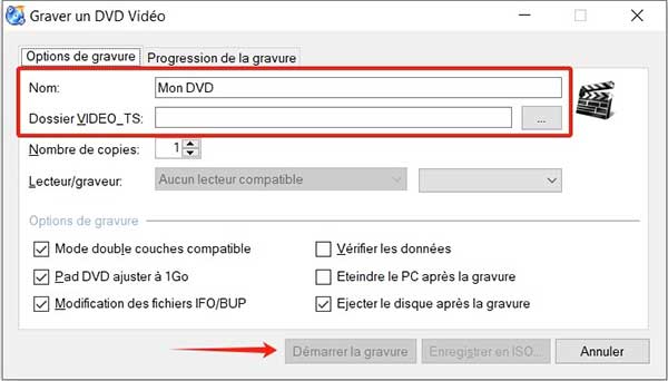 Graver un DVD avec CDBurnerXP