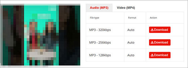Choisir un audio à télécharger