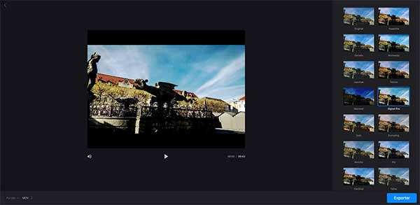 Ajouter les filtres vidéo