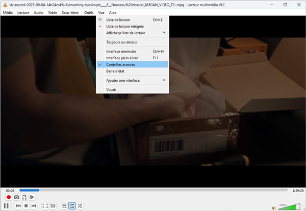 Activer la fonction de couper une vidéo sur VLC