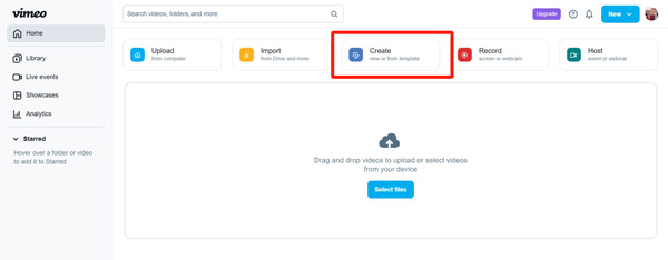 Cliquer sur le bouton Create