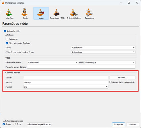 Exporter la vidéo après la découpe de la vidéo avec VLC