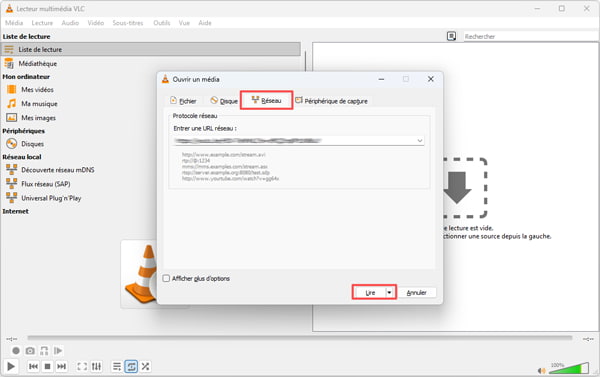 Collez l'URL du flux RSS
