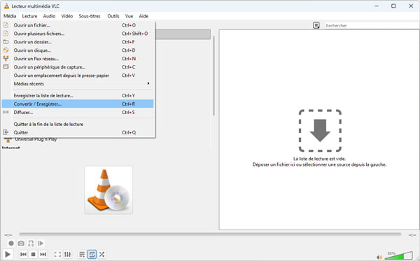 Sélectionner Convertir/Enregistrer