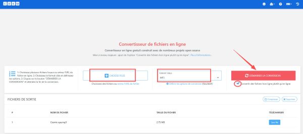 Convertir MPEG en MP3 avec CDKM