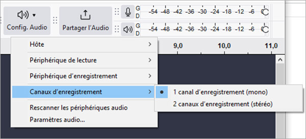 Définir des canaux d’enregistrement