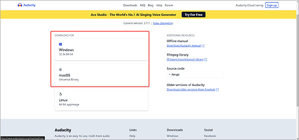 Télécharger Audacity