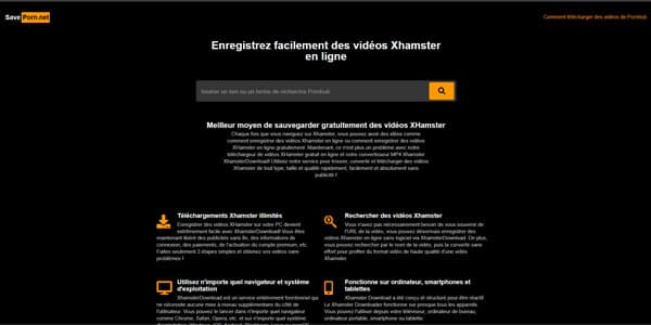 Télécharger une vidéo XHamster via SavePorn.net