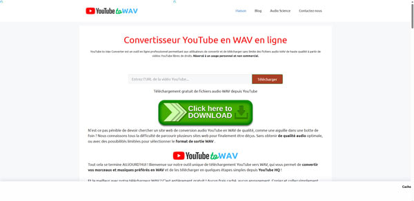 YouTube en avec YouTubetoWAV