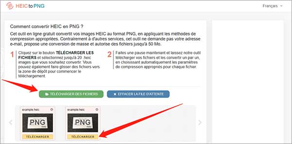 Le site HEIC to PNG