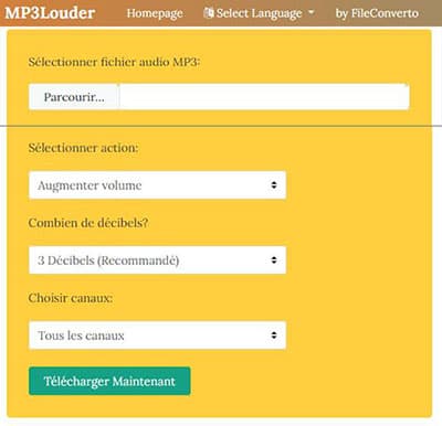 Augmenter le volume MP3 avec MP3Louder